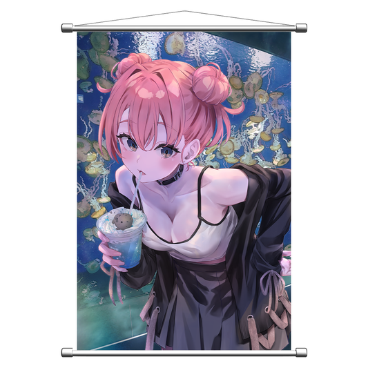 【C108受注/9/23(水)まで】B2タペストリー『水族館のデート（結衣）』【6000円以上で特典あり】